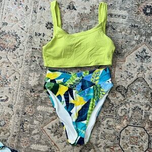 Aerie longline high waisted bikini.